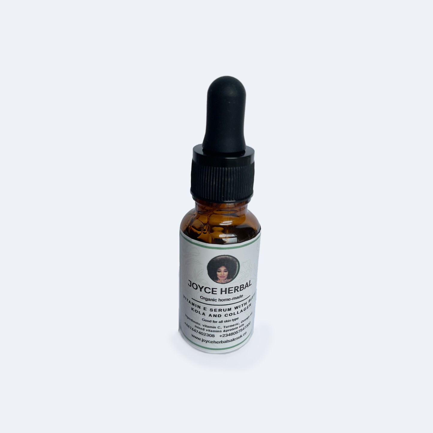 Vitamin E serum with bitter kola and collagen